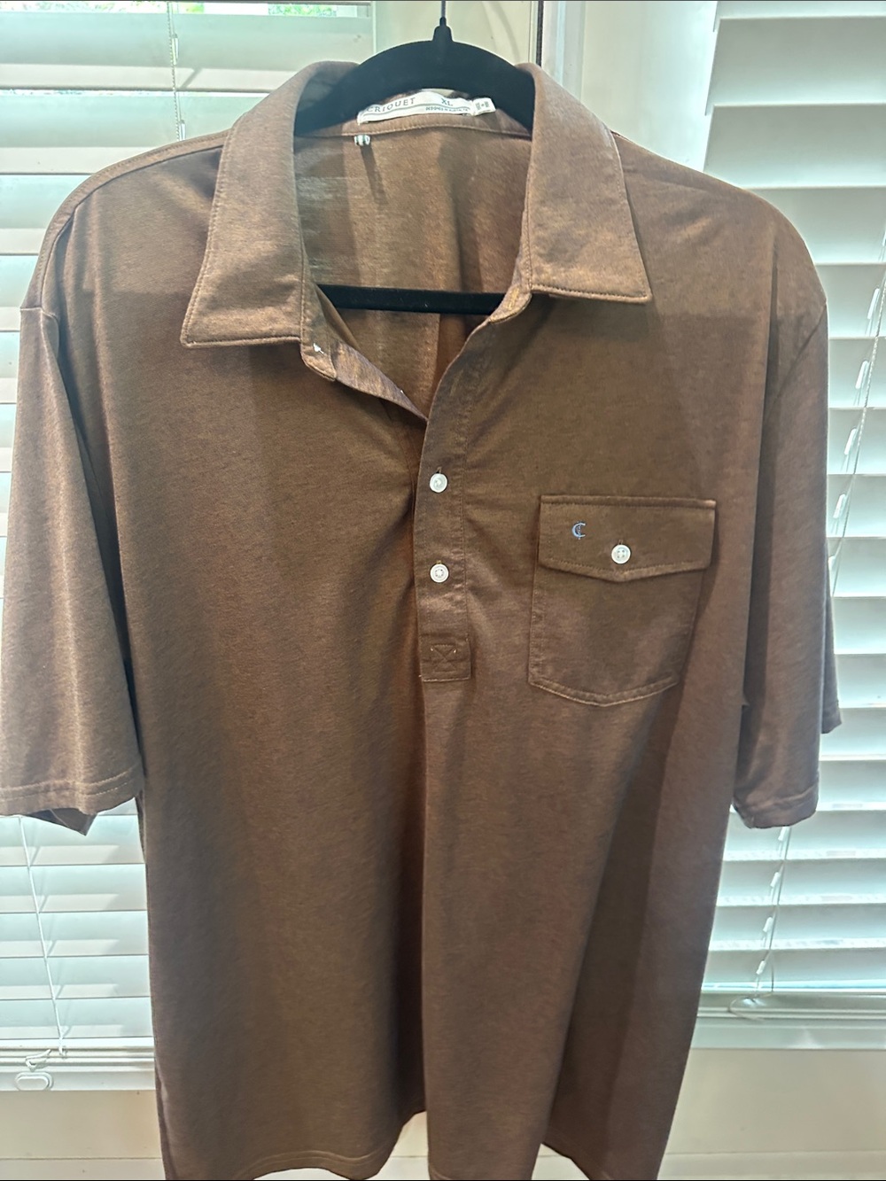 Criquet Brown Men's Polo Shirt with Pocket